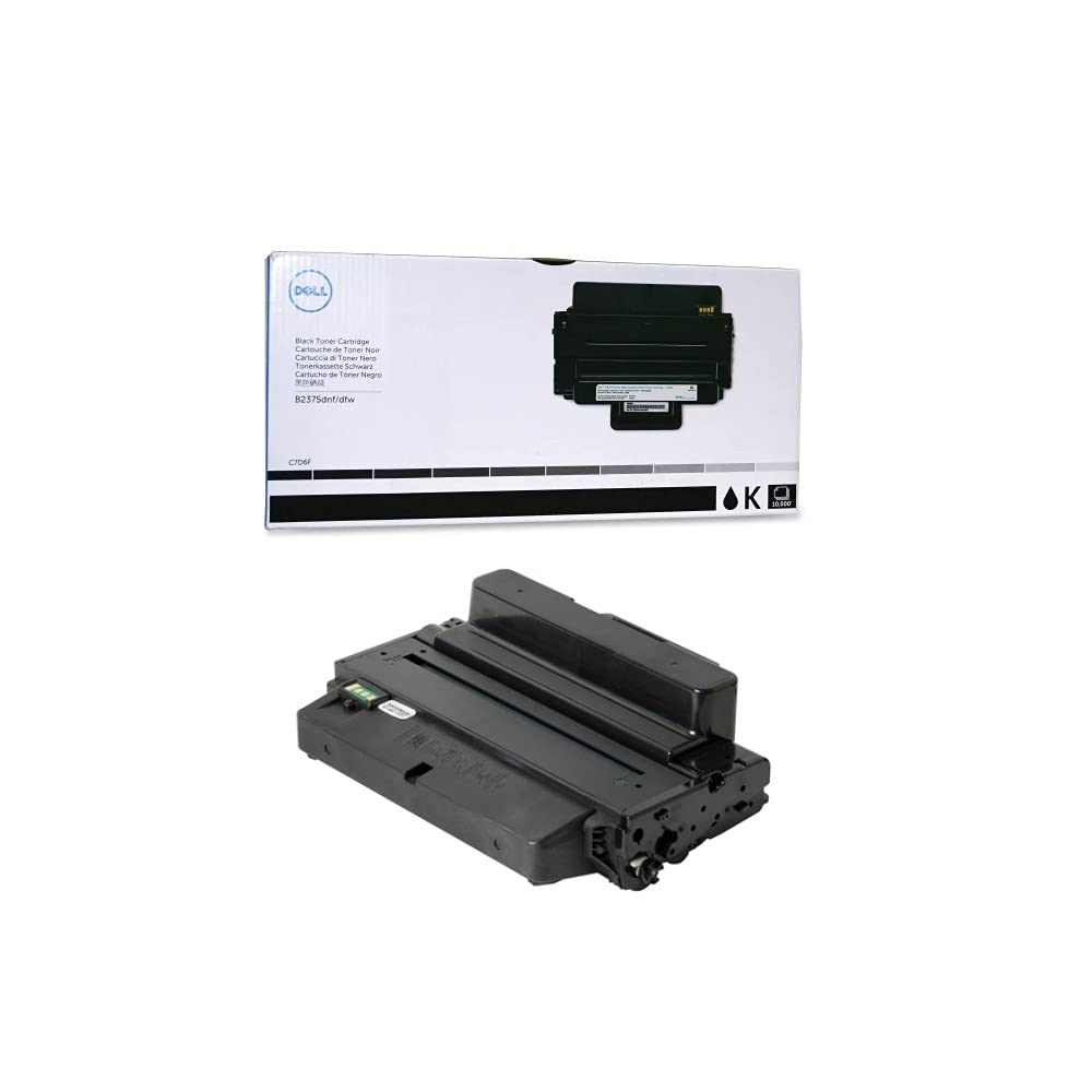 ICU Dell B2375 Black Compatible Toner Cartridge C7D6F (593-BBBJ), High Yield 10,000 pages