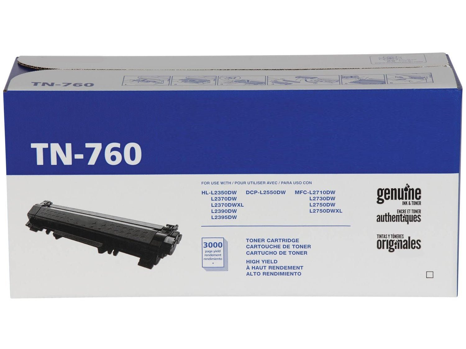 ICU Compatible/ OEM Brother ICU-TN-760 Yields 3000 Pages TN-760 Black High Yield Toner Cartridge 3000 Pages Toner Cartridge (TN760BK)