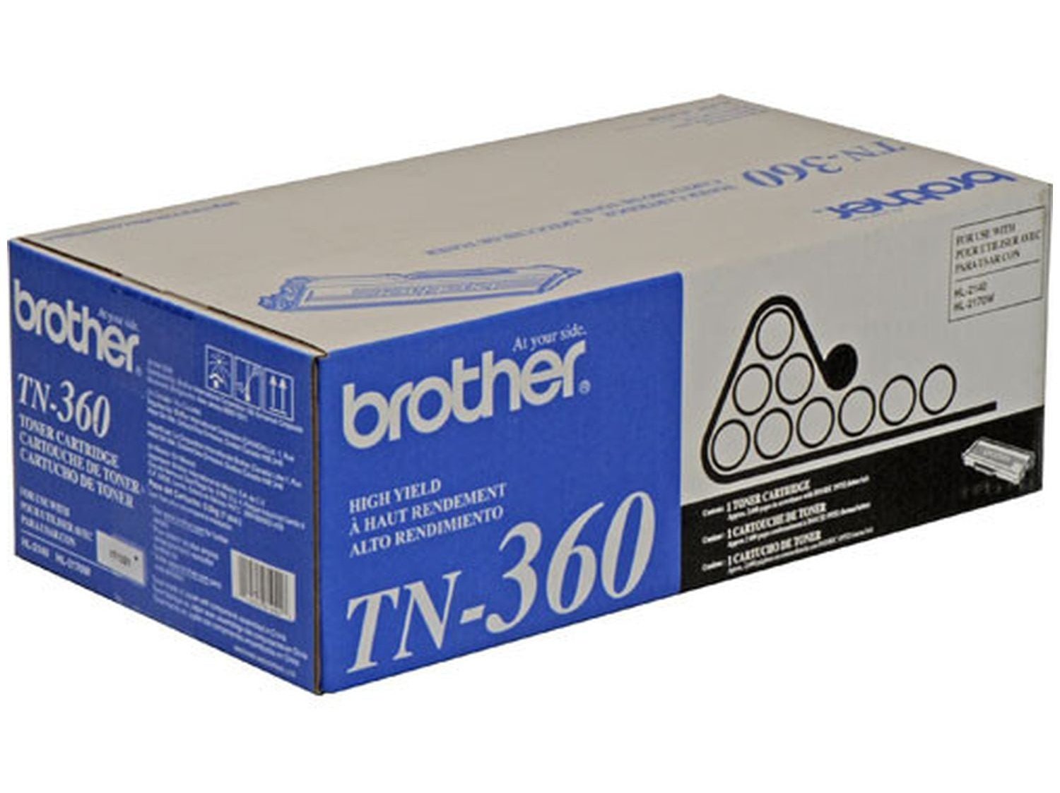 ICU Compatible/ OEM Brother ICUTN360 Yields 2600 Pages TN360 Black Standard Yield 2600 Pages Toner Cartridge (TN360BK) - Ink Cartridges USA