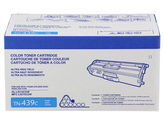 ICU Compatible/ OEM Brother ICUTN439C Yields 9000 Pages TN439 Cyan High Yield 9000 Pages Toner Cartridge (TN439C) - Ink Cartridges USA