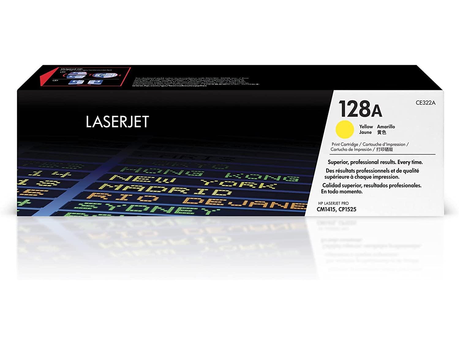 ICU Compatible/ OEM Get HP ICUCE322A Yields 1300 Pages CE322A Toner Cartridge - 128A - Yellow - Ink Cartridges USA