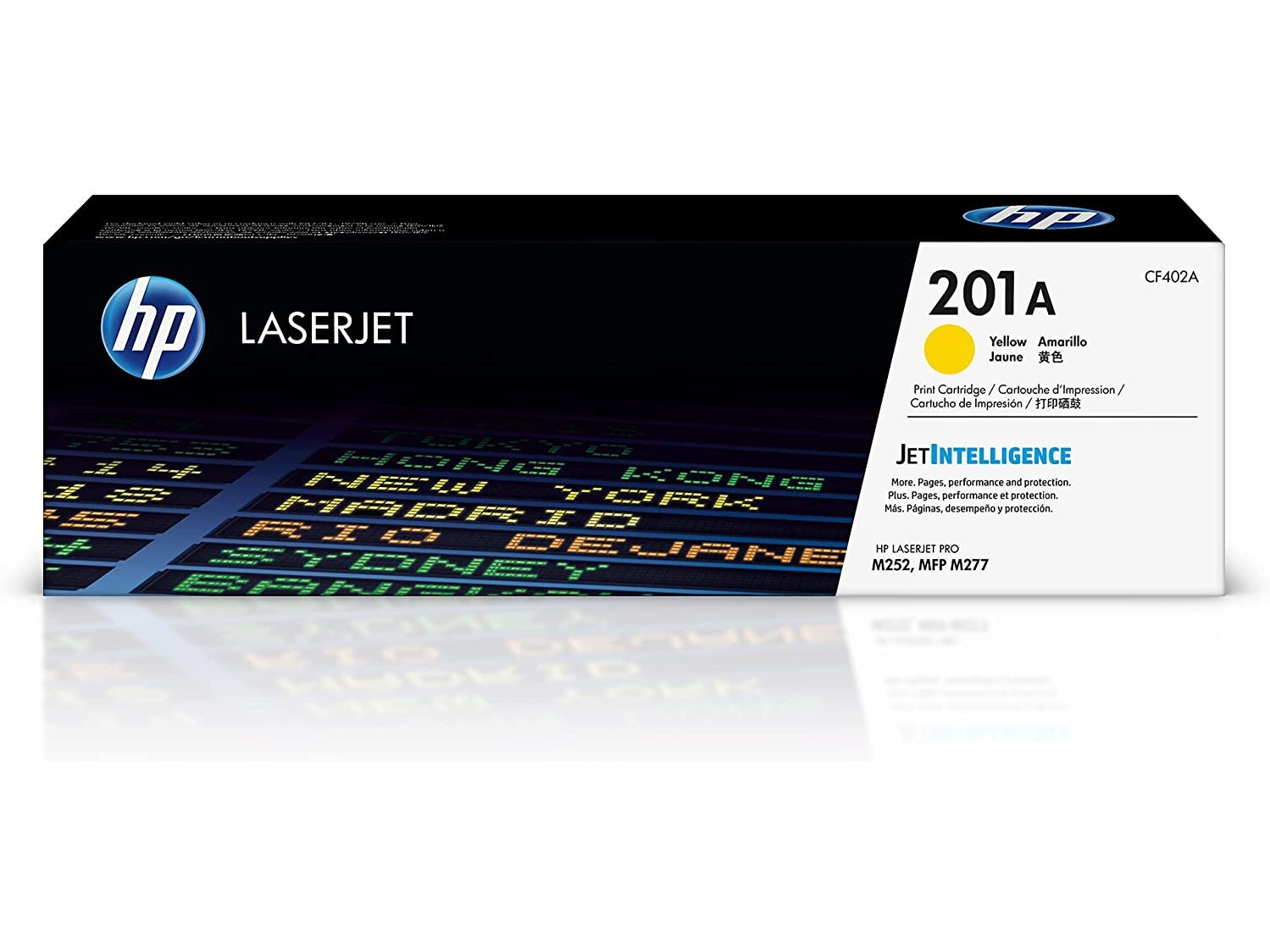 ICU Compatible/ OEM Get HP ICUCF402A Yields 2300 Pages Compatible 201A CF402A Toner Cartridge, Yellow 2.3K High Yield
