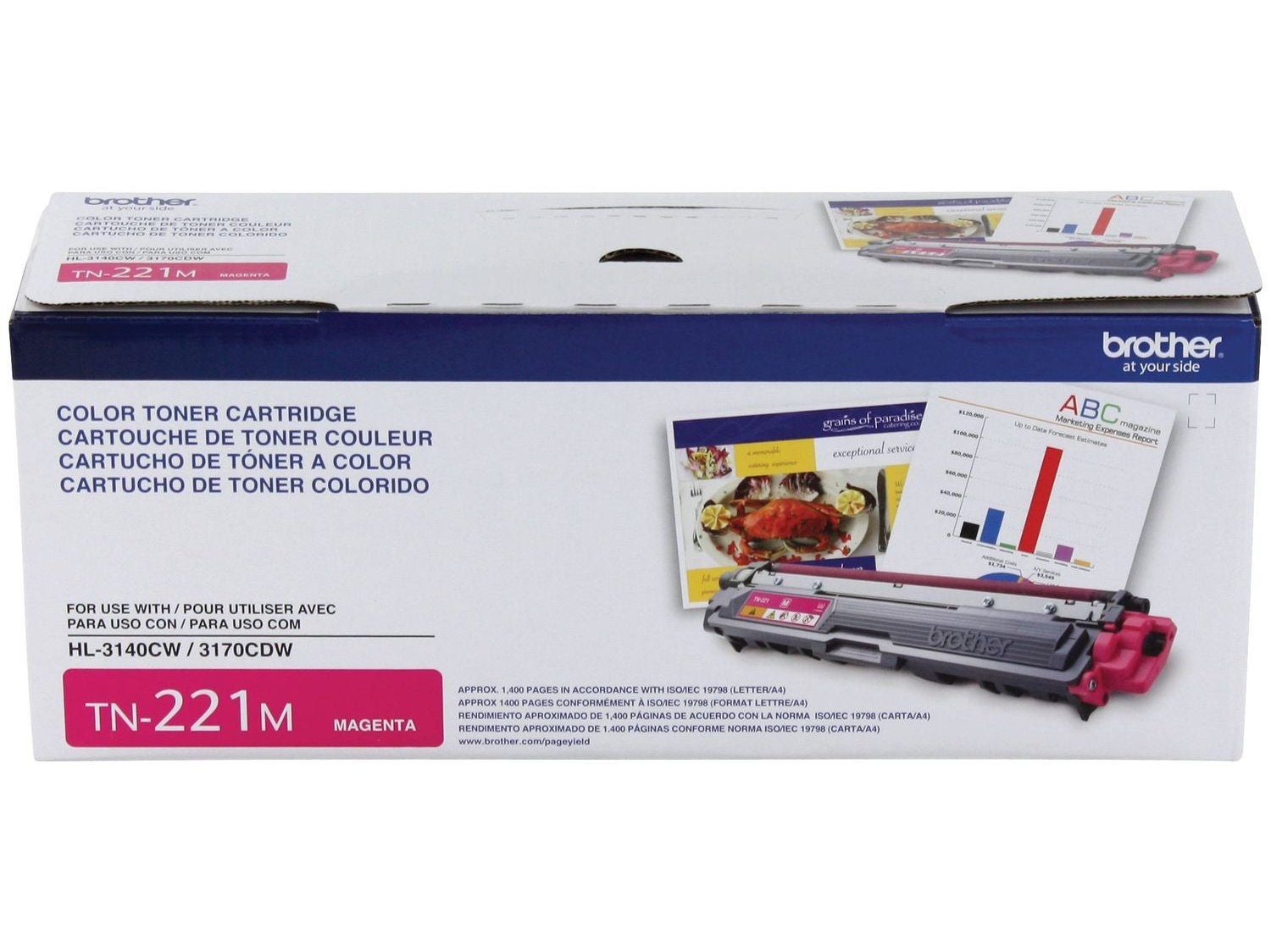 ICU Compatible/OEM Get Brother ICU-TN-221-M Yields 2200 Pages TN-221 Magenta Standard Yield 2200 Pages Toner Cartridge (TN221M) - Ink Cartridges USA